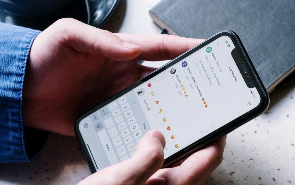 Person replying on social media - Assets For Life