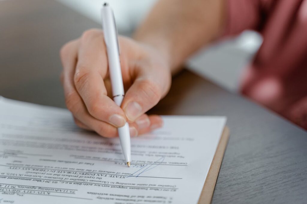 Person signing a deed of covenant document - Assets For Life