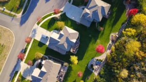 Aeriel view of first time buyer homes - Assets For Life